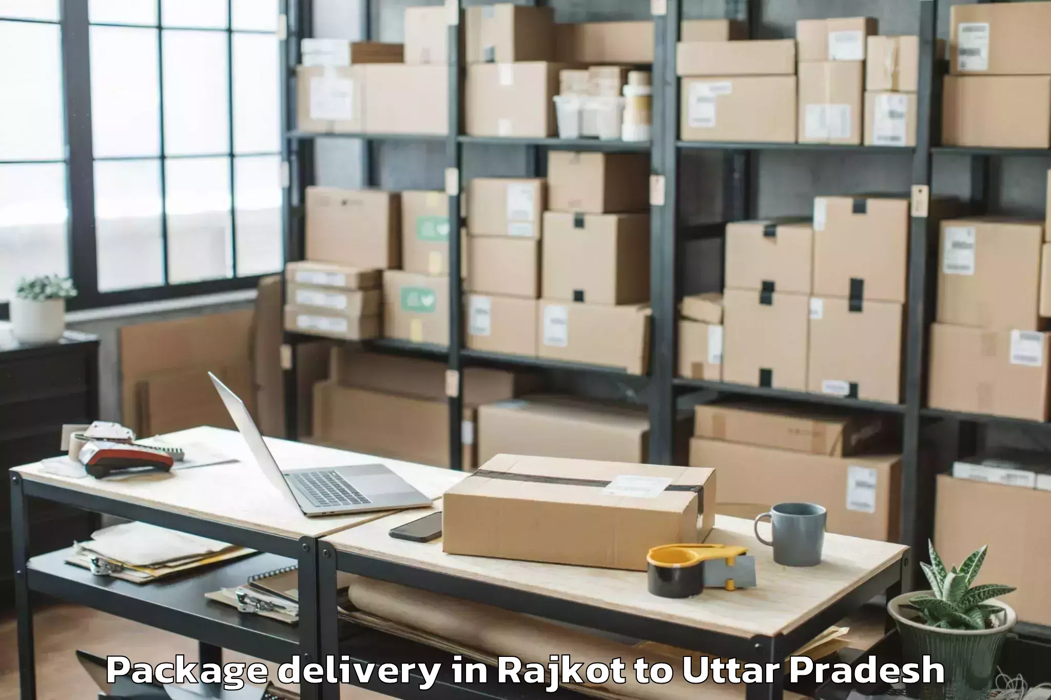 Trusted Rajkot to Chaudhary Charan Singh Univers Package Delivery